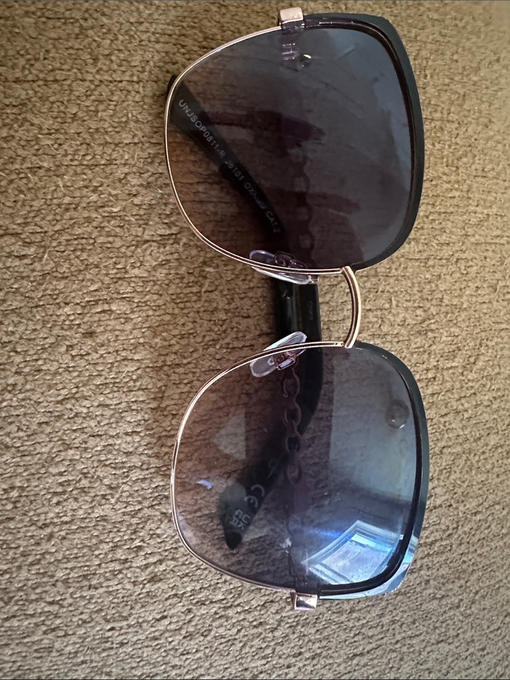 Oversized Square Sunglasses — Black Frame with Gradient Smoke Lenses